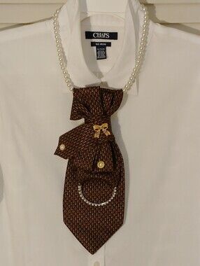 Brown Decorative  Necktie